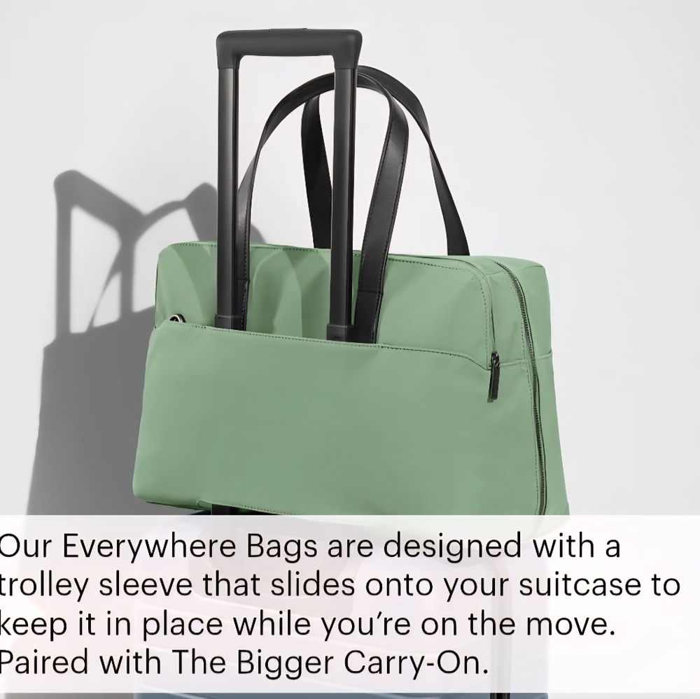 Away Sea Green Everywhere Bag with Black Handles - Picture 2 of 5